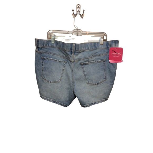 ISABEL Side Panels Short 14 Blue Jean Cotton/Spandex - Picture 2 of 5